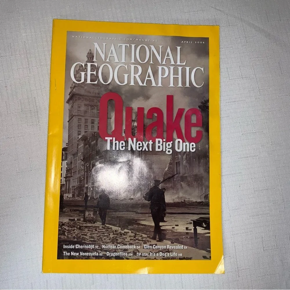 NATIONAL GEOGRAPHIC 2006 Set 4 Magazines Quake Love Grand Canyon DNA Educational